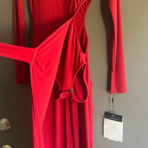 Zym Dance Style Red Latin Ballroom Dance Dress